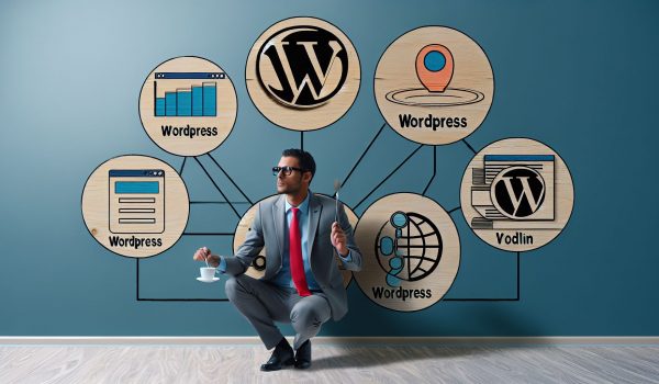 Ein Unternehmer der verschiedene Angebote für WordPress-Dienstleistungen vergleicht